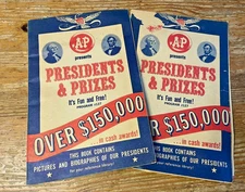A&P Presidents & Prizes Booklets Vintage Advertising History 1960s Pamphlet