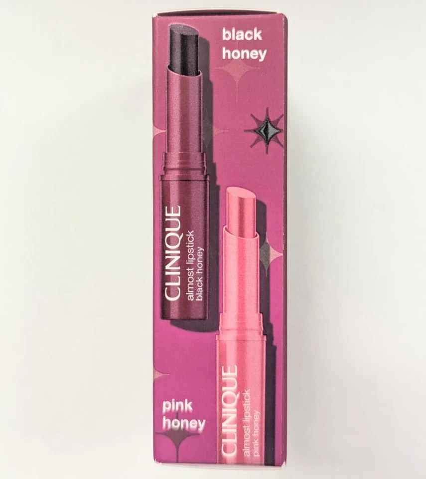 Clinique Cult Classic Almost Lipstick Duo Set Black & Pink Honey 0.04 oz x 2 - Image 3 of 4