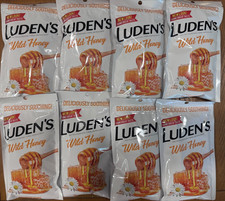 8 BAGS Ludens Luden's Wild Honey 30 Count EACH 240 PIECES TOTAL NEW SEALED