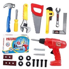 Kids Tool Set 20 PCS Toddler Tool Set with Toy Drill, Pretend Play Kids Toys