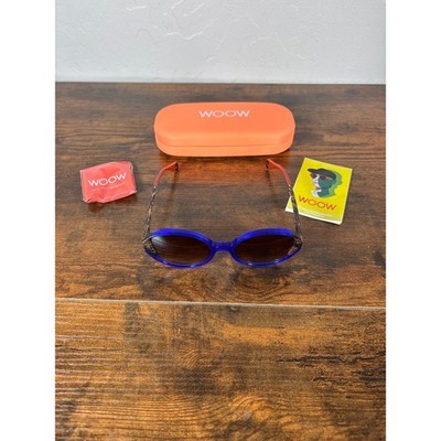 WOOW Super Sky 1 Blue Round Sunglasses Made in Denmark Col 0322 51-18-140