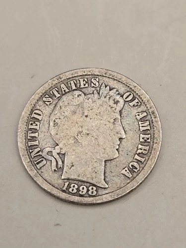 1898 Barber Silver Dime 10C - Philadelphia Mint