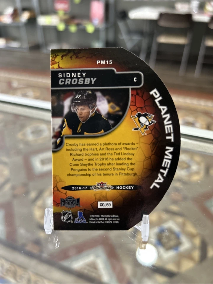 2016-17 UD Fleer Showcase Metal Universe Planet Metal Sidney Crosby Die-Cut SP!! - Image 2 of 2
