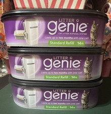 New  3 Litter Genie Cat Litter Disposal System STANDARD Refills 14ft Each
