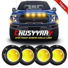 4pcs Amber Raptor Style LED Front Grille Lights kit for TOYOTA RAV4 2019-2024