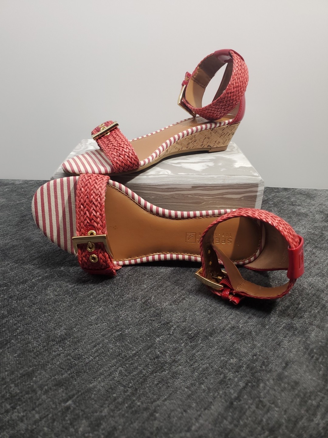 Women's Sperry Top Slider Wedge Sandal With Ankle Strap!! 5M