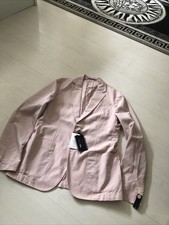 New With Tags Tommy Hilfiger Mens Pink The Flex Cotton Solid Slim Fit Suit Jkt 