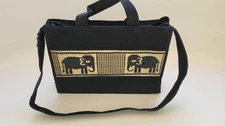 Women's Tote Bag Crossbody Eco Bamboo Thailand Purse Elephant Boho-Chic 15x10"
