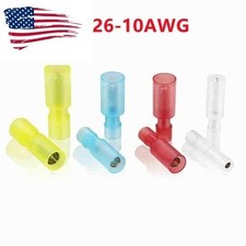 50Pcs Nylon Insulated Female Male Bullet Wire Crimp Connector Terminals 26-10AWG