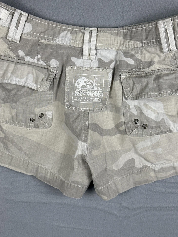 Da-Nang Shorts Womens Small Gray Camo Cargo Utility Ripstop Military Style - Image 3 of 4