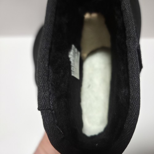 UGG “Classic Ultra Mini Platform” Women’s Suede Shearling Ankle Boot (Black) NEW - Picture 7 of 10