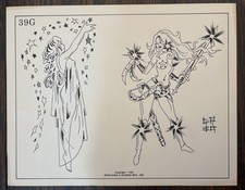 1981 Spaulding  Rogers Tattoo Flash Sheet 39G Vintage Black Line Art