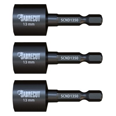 3 x 13 mm - SabreCut Mutterndreher Sechskant Schlagmutter Kufen / Steckschlüssel