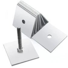 10-Pack Galvanized Square Washers Plates, 5/8 ID, 3.75 x 3.75 Od, 3/16 Thick,...