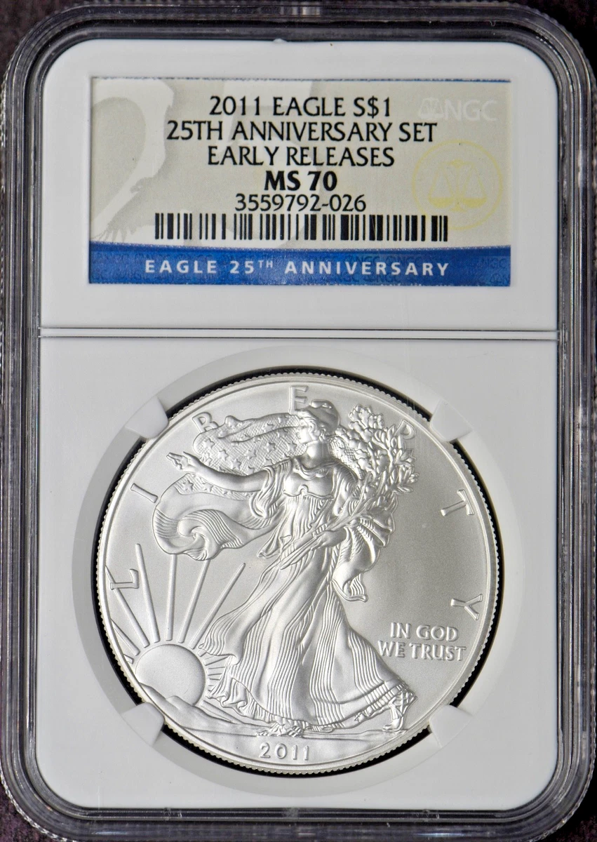 American Eagle MS 70 Graded 2011 Silver Bullion Coins for sale | eBay American Eagle MS 70 Graded 2011 Silver Bullion Coins for sale | eBay