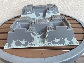 LEGO 4990 Gray Raised Baseplate Rock Raiders HQ 15x10in Castle 30271px3 Base