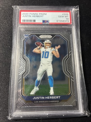 2020 Panini Prizm Justin Herbert [Orange Disco] #325 card