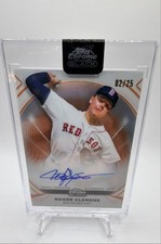 2025 Topps Chrome Black - Ivory Autographs Roger Clemens #IVA-RC Orange Trim...