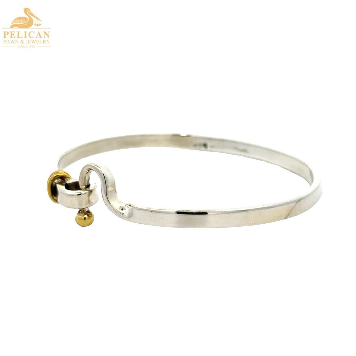 Sterling Silver 925 Solid Bangle 4.1mm Thick (ME)… - image 2