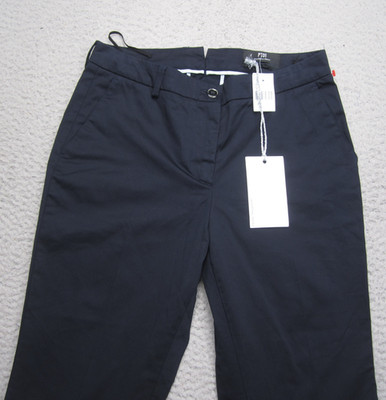 PT01 Womens Pants 40 Black Elsa Trouser Flare Designer Made In Italy