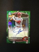 2025 Bowman Chrome Sammy Stafura 1st Bowman Grass Green Refractor Auto /99