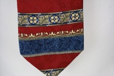 GIVENCHY MONSIEUR Men's Necktie All Silk Made In USA Blue Red Geometric