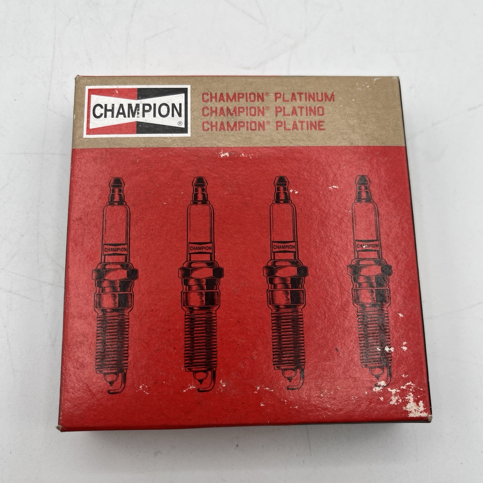 BRAND NEW Set of 4 Champion Premium Platinum Power Spark Plugs - 3344