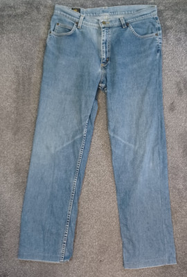Lee Jeans Herren W34 L30 (gesäumt) hellblau Denim Regular Fit gerades Bein