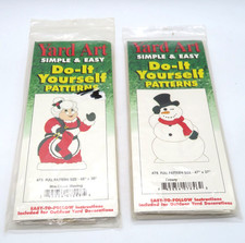 VTG 1993 NIP Christmas Yard Art Patterns Mrs Claus Frosty The Snowman