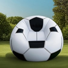 Large Slouchy Inflatable Sofa Chairs PVC Inflatable Sofa Football Design Camping