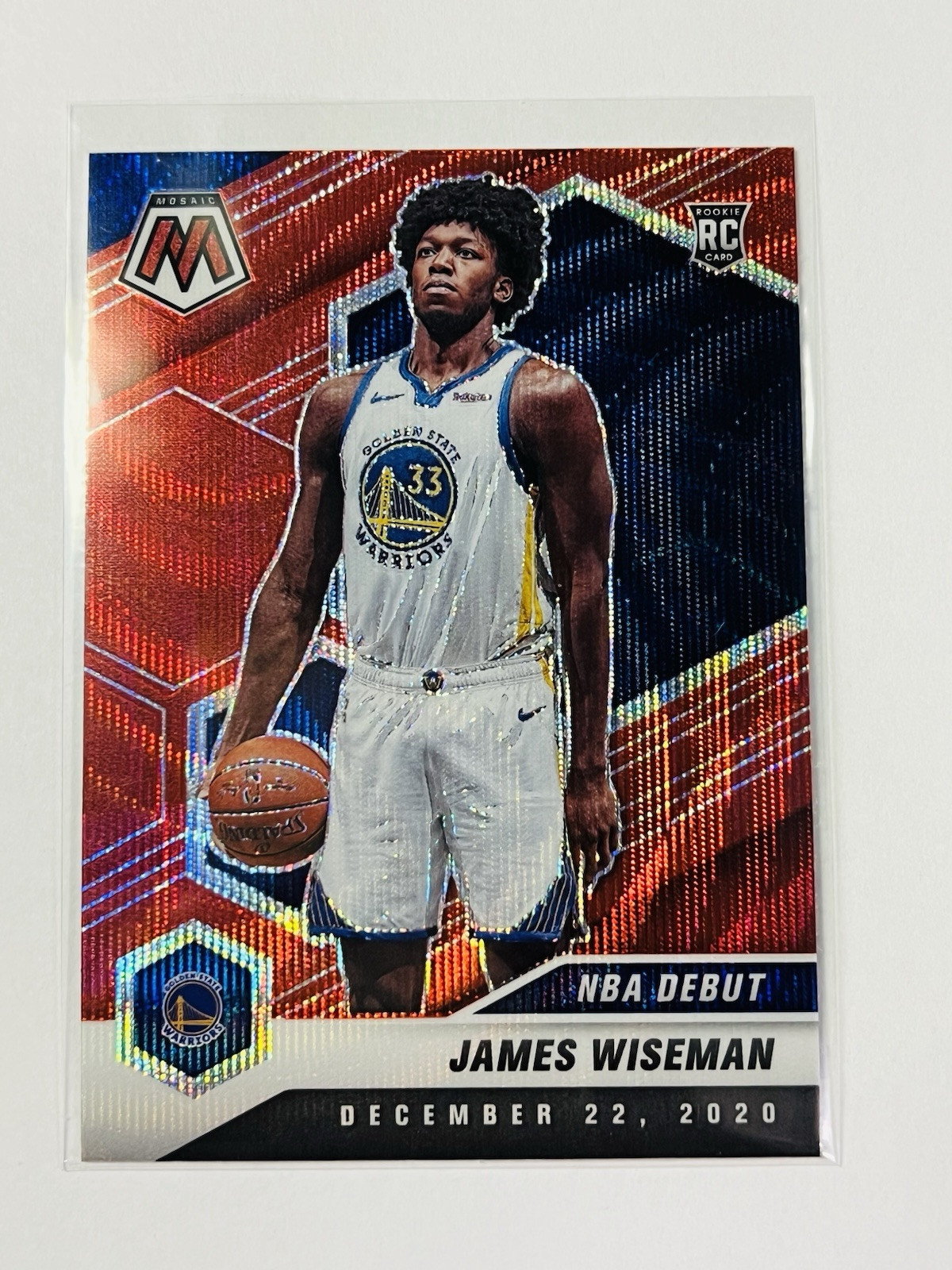 JAMES WISEMAN 2020-21 Panini Mosaic TMall Asia Red Wave Prizm RC #266