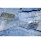 Yauvan Blue Mineral Wash Linen Straight-Leg Pants with Drawstring Pockets Small — photo 4