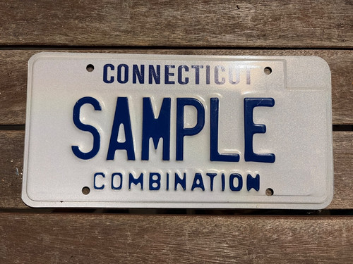 Connecticut Combination Sample License Plate