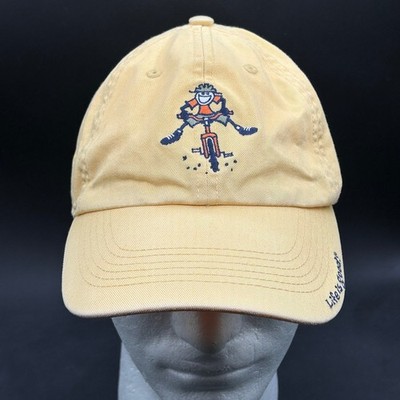 Life is Good Hat Men's Adjustable Yellow Bike Rider Embroidered Cap