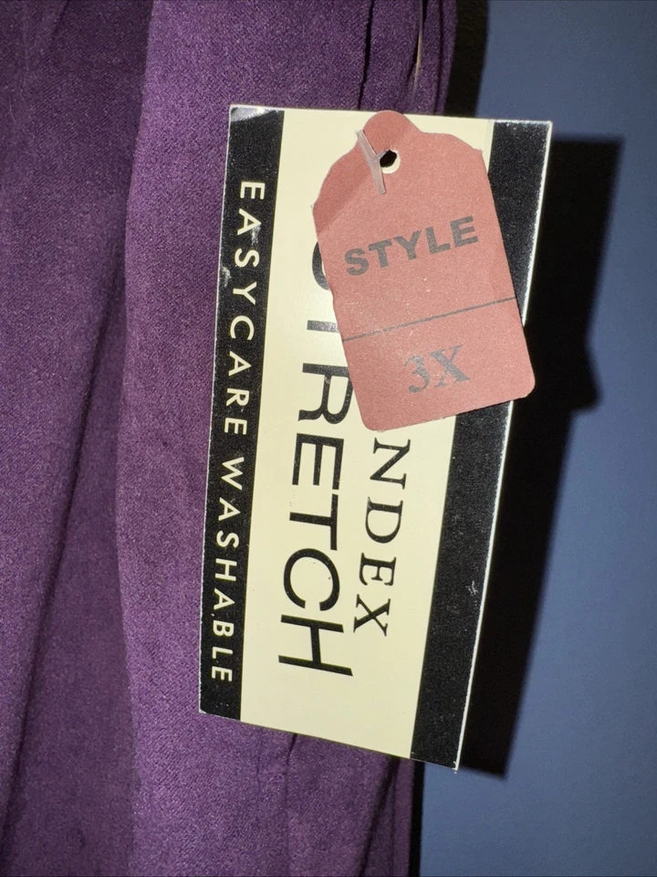 Pantalones de día de gamuza púrpura 40 X 30, bolsillos elásticos en la cintura vintage Apparenza Foto 4 de 4