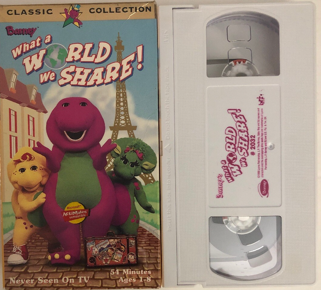 Barney-What a World We Share(VHS,1999)TESTED-RARE VINTAGE