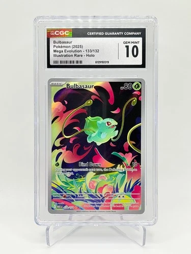 2025 POKEMON MEG EN-MEGA EVOLUTION STAMPED #133 BULBASAUR CGC 10