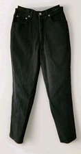 Vintage LA Blues High Waisted Mom Jeans Black Wash 100 Cotton Sz 10 Avg Made HK