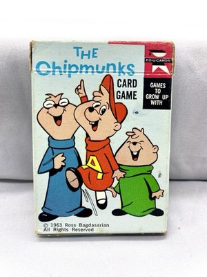 Vintage 1963 The Chipmunks Card Game Ed-U-Cards w Rules Alvin Simon