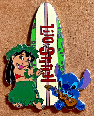 DISNEY DLR 2003 LILO AND STITCH WITH A SURFBOARD PIN