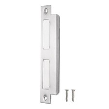uxcell Door Strike Plate, 145mm x 40mm 201 Stainless Steel Latch x