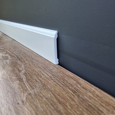 Skirting Board Trim H08P size 11x80 mm x 2M | High-Impact Polystyrene Baseboard