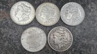 Morgan Silver Dollars Inc. 1900, 1901, 1921 Lot Of 5