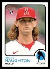 2022 Topps Heritage #665 Packy Naughton Rookie Card Los Angeles Angels
