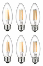 Bioluz LED 60 Watt Candelabra Bulbs Dimmable – E26 Medium Base