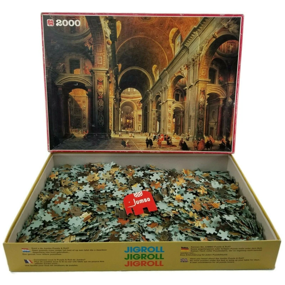 VTG Interior of St Peters Rome Giovani Paolo Panini 2000 pc Puzzle Jumbo 1744 - Image 3 of 4