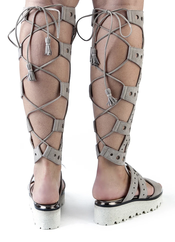 Auténticos zapatos de cuero de diseñador italiano Nando Muzi grises tallas 7,8,9,11 Foto 4 de 4