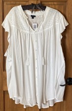 TORRID CROCHET BLOUSE SHORT SLEEVE SHIRT TOP 6 6X 6XL 30 NEW