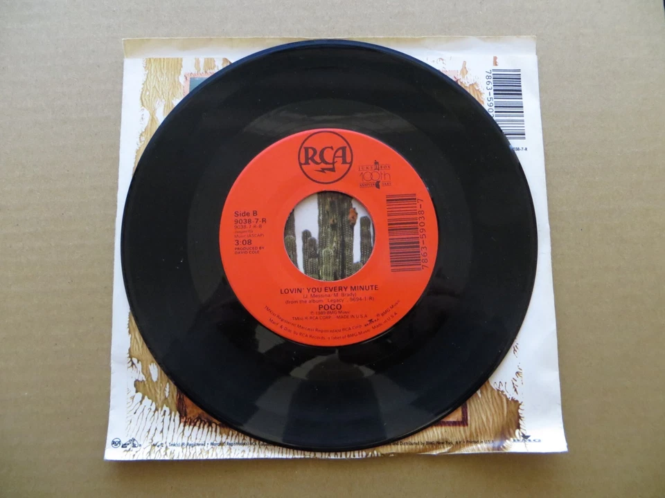 Poco – Call It Love / Lovin' You Every Minute - 1989 RCA 9038-7-R 7" Single VG+ - Image 4 of 4