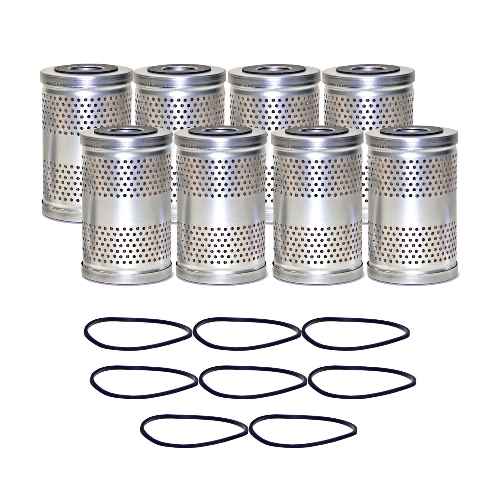 Wix Set of 8 Engine Motor Oil Filters For Chevrolet GMC Iso Studebaker StdAsp